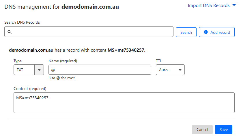 cloudflare add txt dns records 1