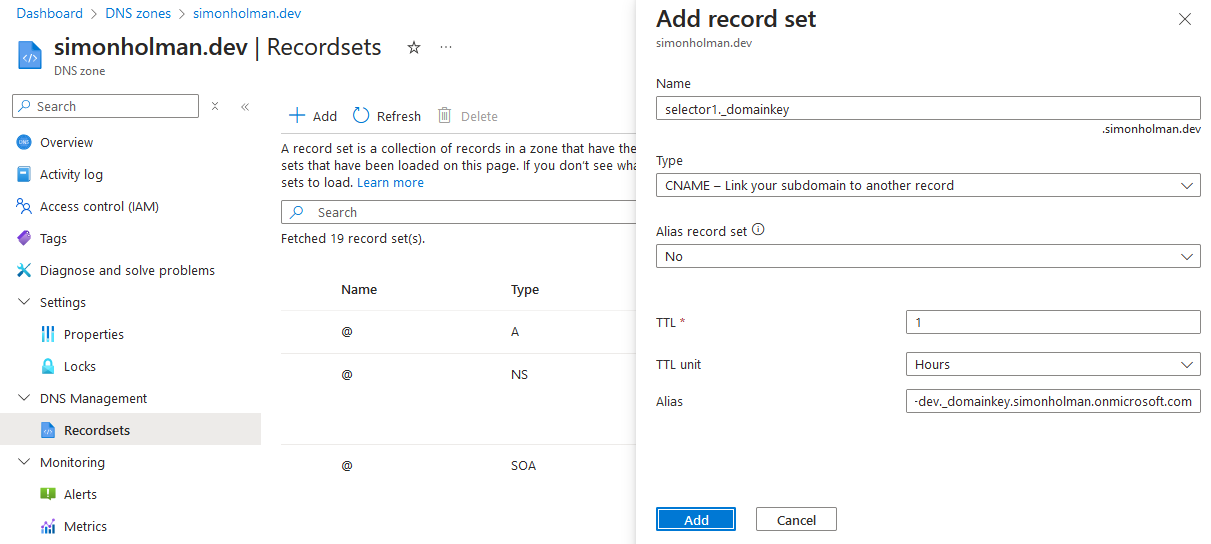 azure dns